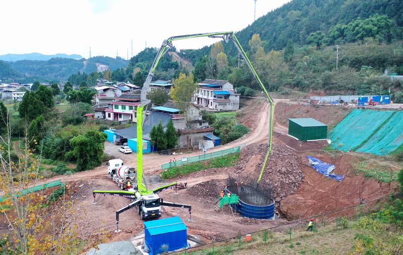 亭子口灌區一期工程項目I標段首座空心墩開始澆筑